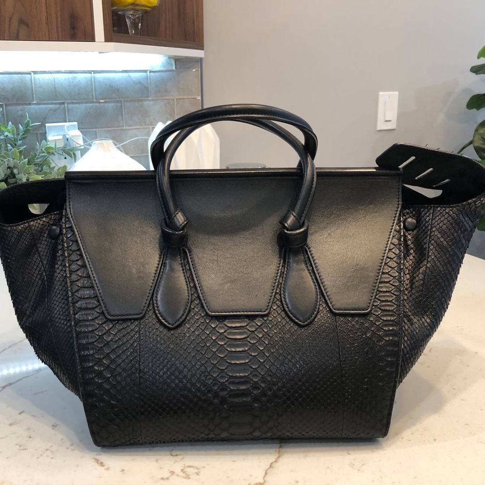 Authentic Python Leather With Calfskin Trimmer - image 1